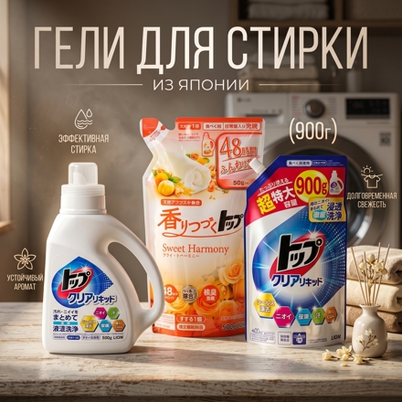 Гели для стирки белья из Японии